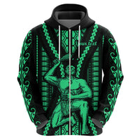 Custom Maori Fathers Day New Zealand Hoodie Aroha Ahau Ki A Koe Papa - Green - Wonder Print Shop