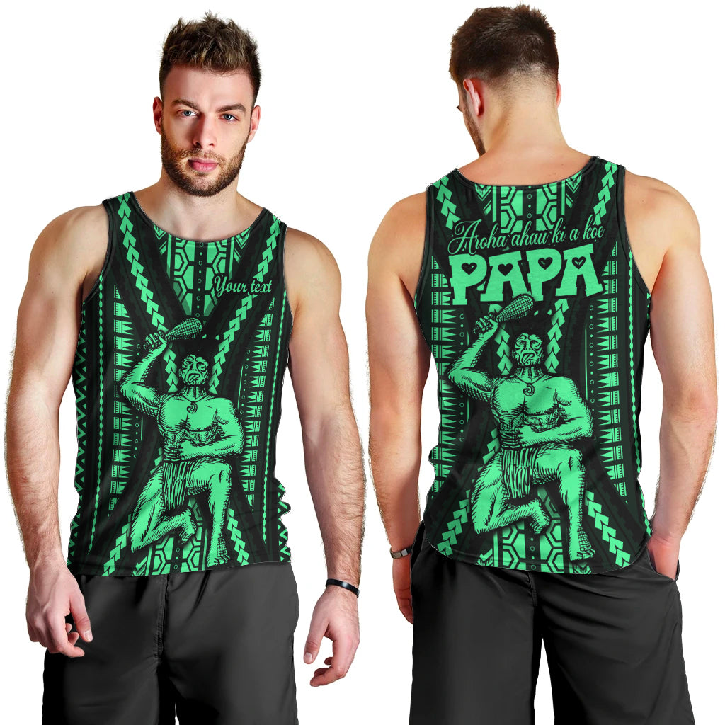 custom-maori-fathers-day-new-zealand-men-tank-top-aroha-ahau-ki-a-koe-papa-green