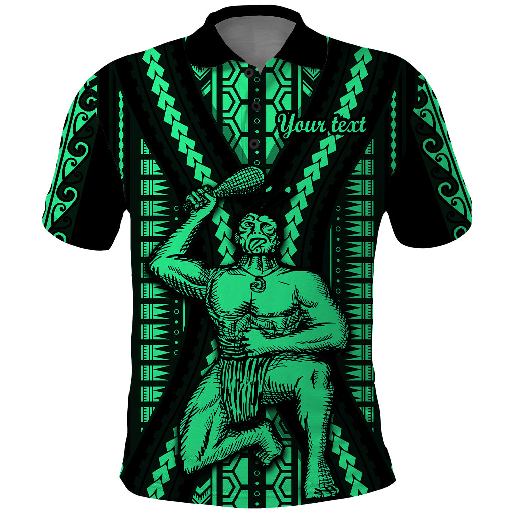 Custom Maori Fathers Day New Zealand Polo Shirt Aroha Ahau Ki A Koe Papa - Green - Wonder Print Shop