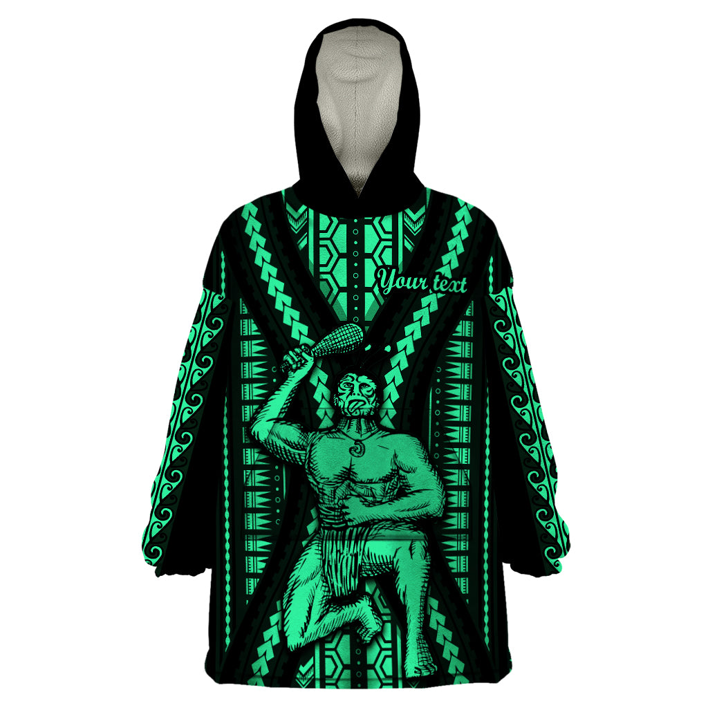 Custom Maori Fathers Day New Zealand Wearable Blanket Hoodie Aroha Ahau Ki A Koe Papa - Green - Wonder Print Shop