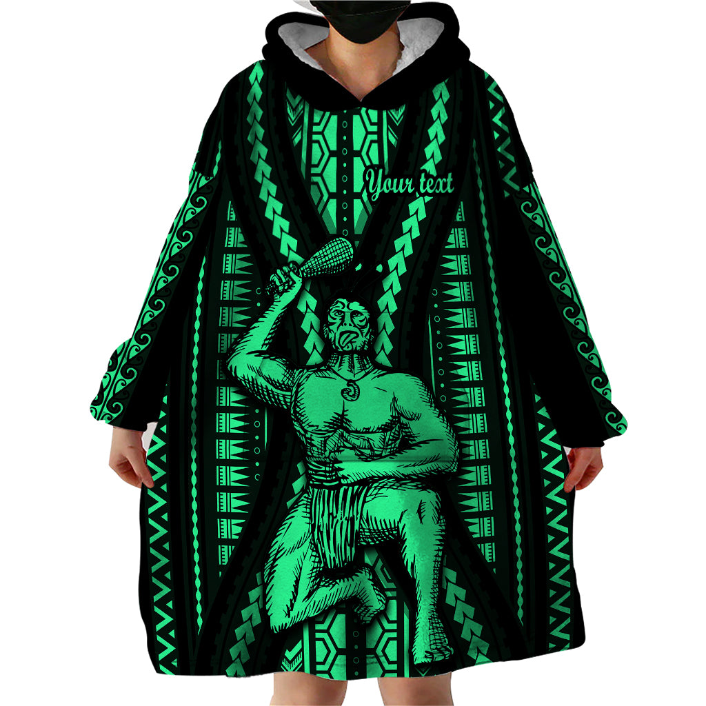 Custom Maori Fathers Day New Zealand Wearable Blanket Hoodie Aroha Ahau Ki A Koe Papa - Green - Wonder Print Shop