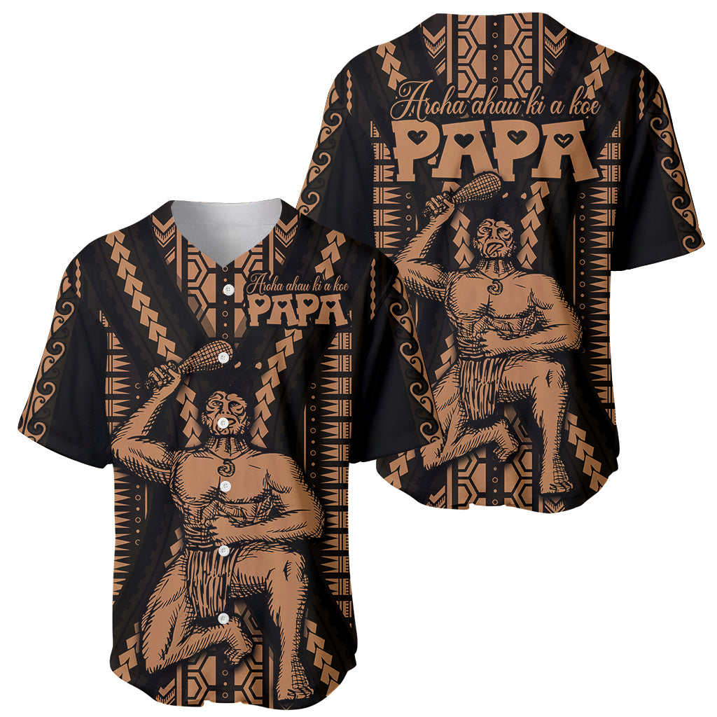 Maori Fathers Day New Zealand Baseball Jersey Aroha Ahau Ki A Koe Papa - Nude LT9 - Wonder Print Shop