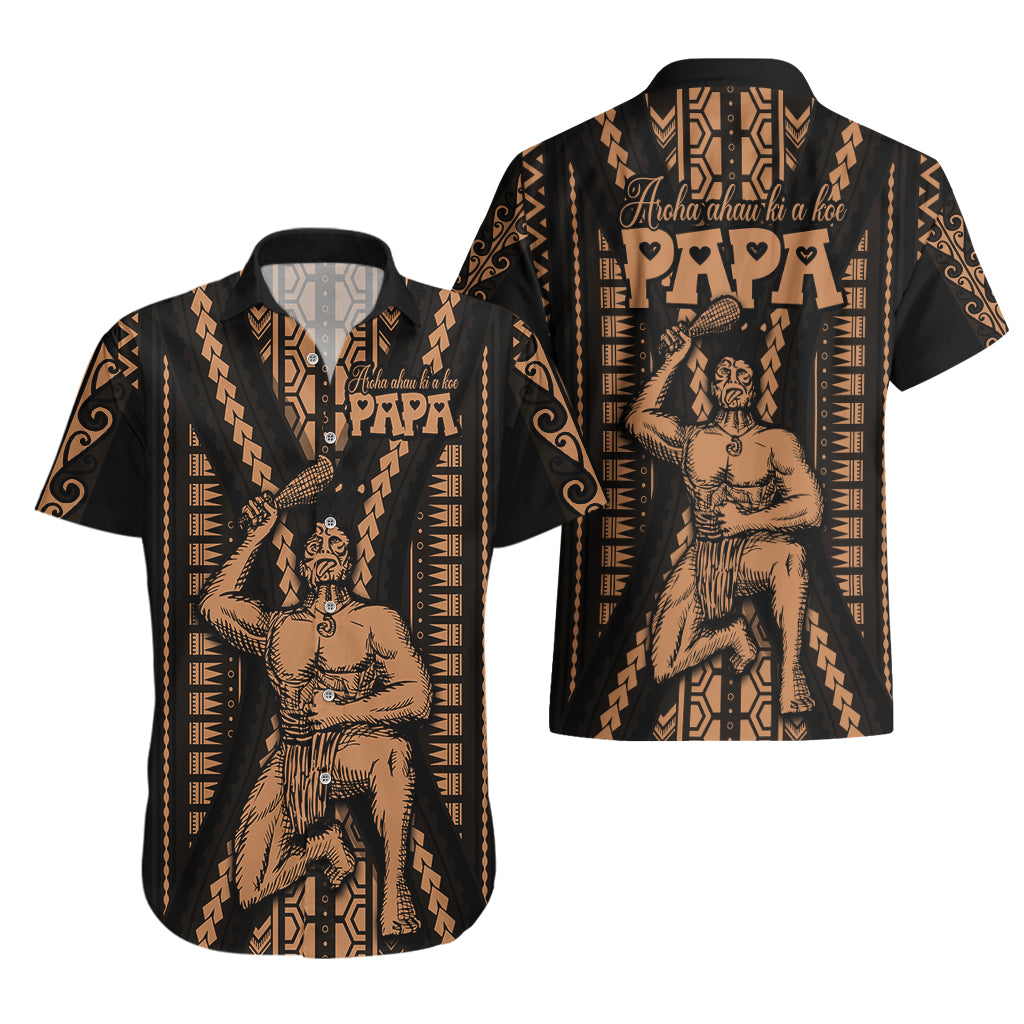 Maori Fathers Day New Zealand Hawaiian Shirt Aroha Ahau Ki A Koe Papa - Nude - Wonder Print Shop