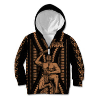 Maori Fathers Day New Zealand Kid Hoodie Aroha Ahau Ki A Koe Papa - Nude - Wonder Print Shop
