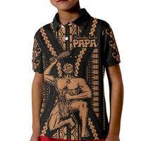 Maori Fathers Day New Zealand Kid Polo Shirt Aroha Ahau Ki A Koe Papa - Nude - Wonder Print Shop