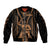 Maori Fathers Day New Zealand Sleeve Zip Bomber Jacket Aroha Ahau Ki A Koe Papa - Nude - Wonder Print Shop