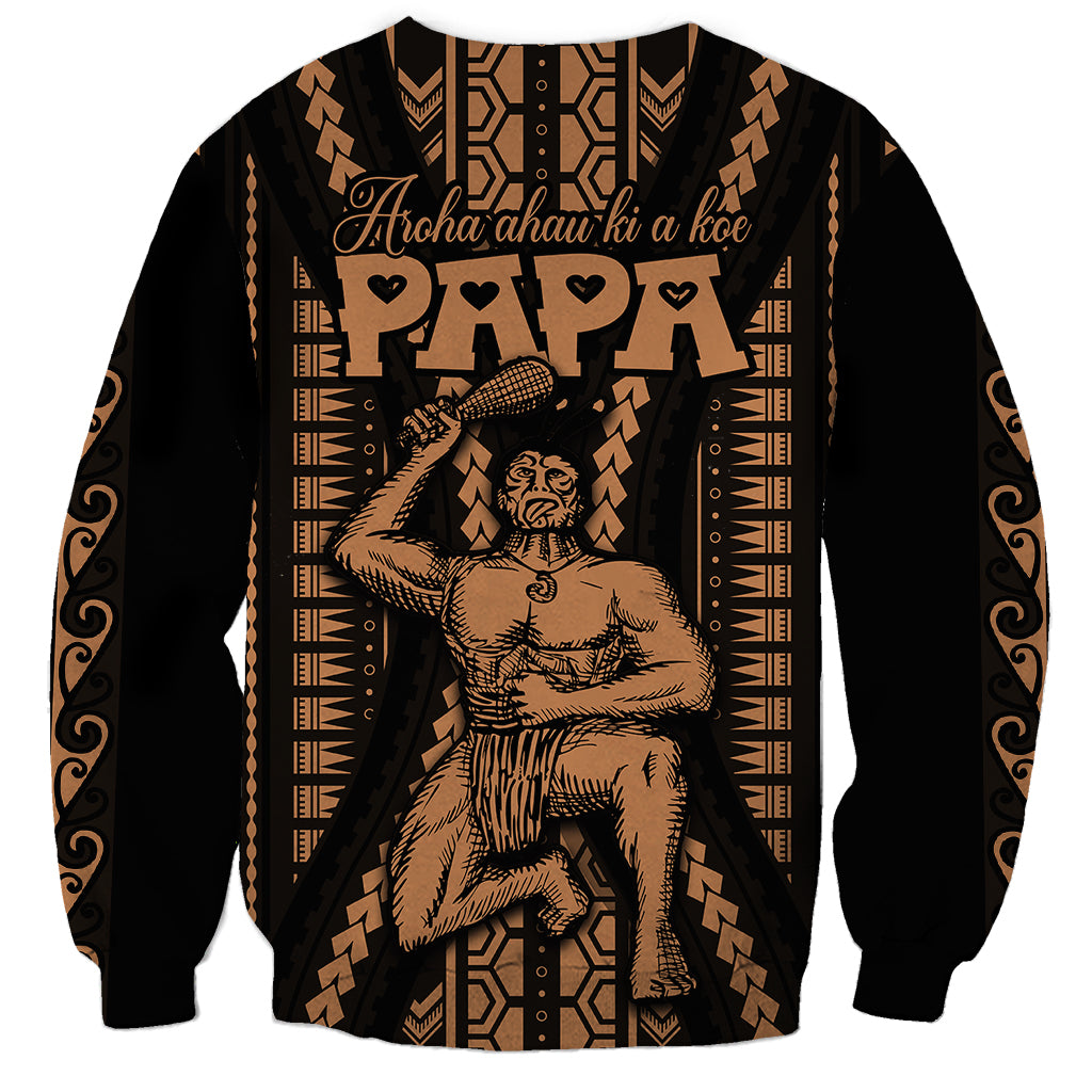 Maori Fathers Day New Zealand Sweatshirt Aroha Ahau Ki A Koe Papa - Nude - Wonder Print Shop