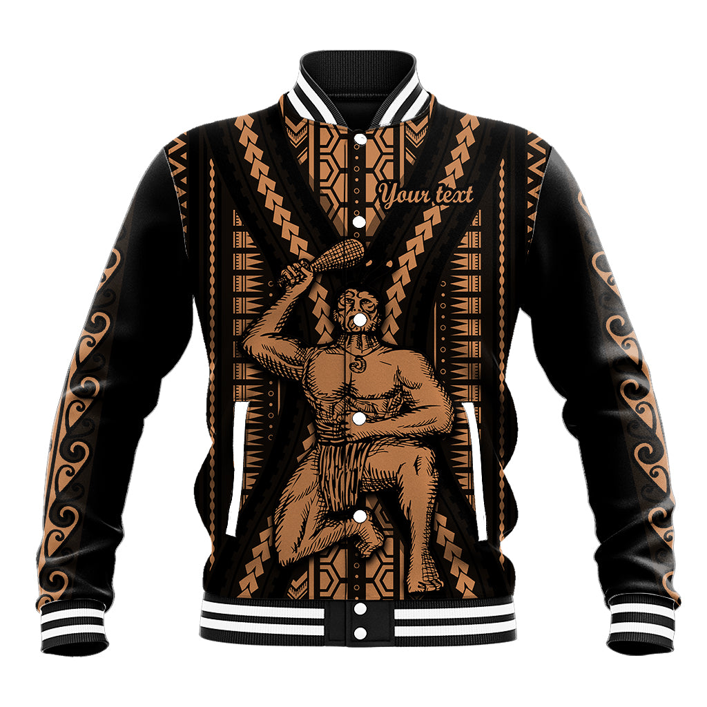 Custom Maori Fathers Day New Zealand Baseball Jacket Aroha Ahau Ki A Koe Papa - Nude LT9 - Wonder Print Shop