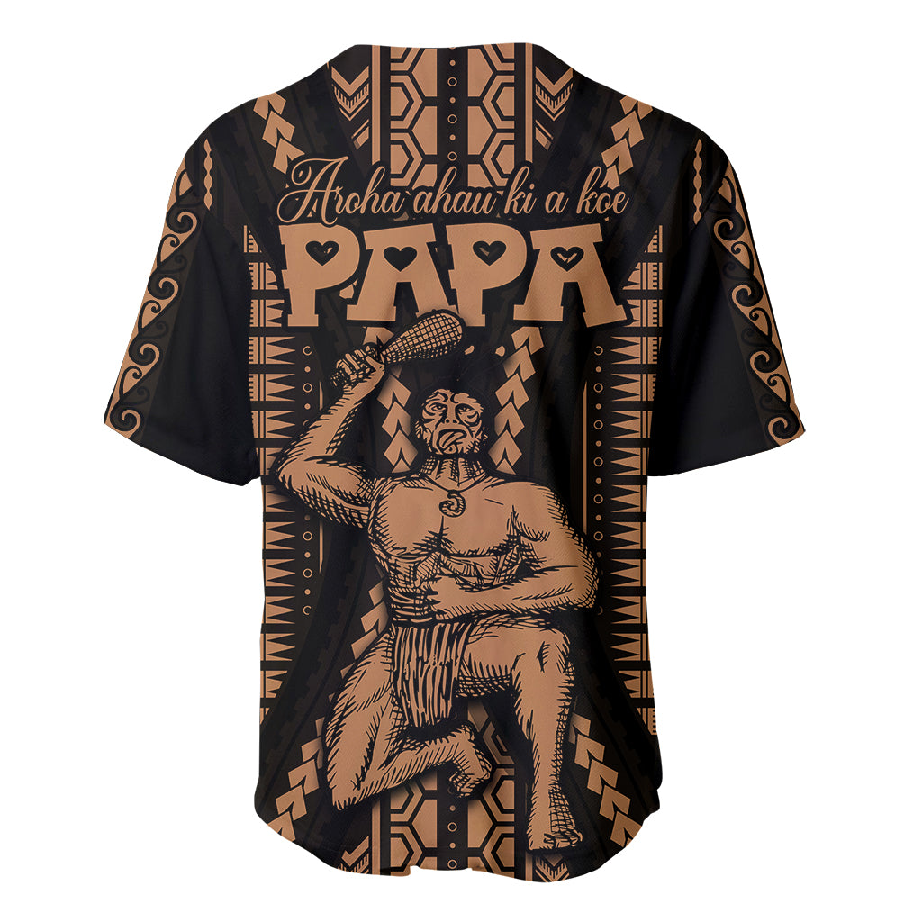 Custom Maori Fathers Day New Zealand Baseball Jersey Aroha Ahau Ki A Koe Papa - Nude LT9 - Wonder Print Shop