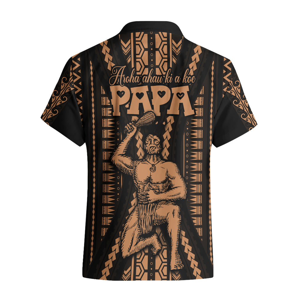 Custom Maori Fathers Day New Zealand Hawaiian Shirt Aroha Ahau Ki A Koe Papa - Nude - Wonder Print Shop