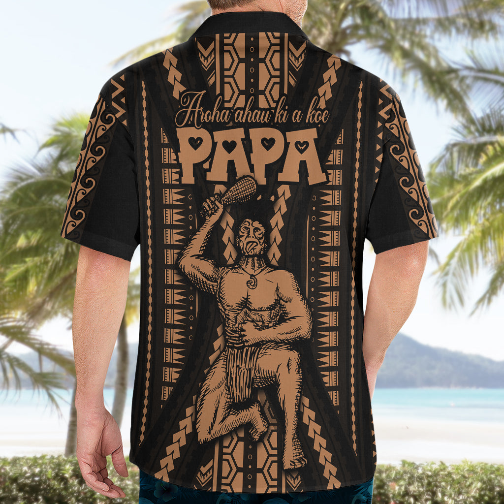 Custom Maori Fathers Day New Zealand Hawaiian Shirt Aroha Ahau Ki A Koe Papa - Nude - Wonder Print Shop