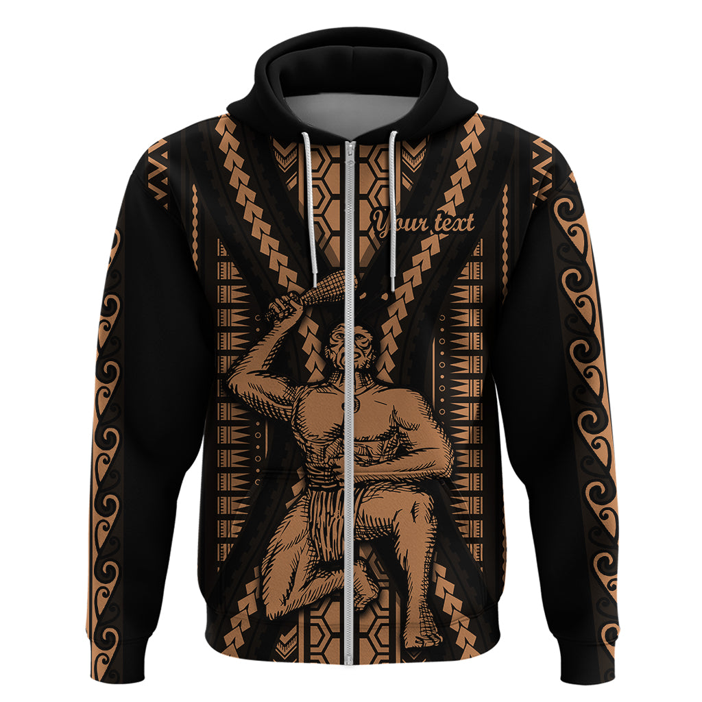 Custom Maori Fathers Day New Zealand Hoodie Aroha Ahau Ki A Koe Papa - Nude - Wonder Print Shop