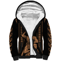 Custom Maori Fathers Day New Zealand Sherpa Hoodie Aroha Ahau Ki A Koe Papa - Nude - Wonder Print Shop