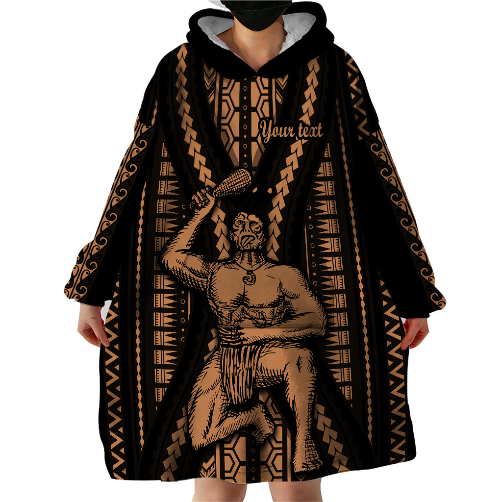Custom Maori Fathers Day New Zealand Wearable Blanket Hoodie Aroha Ahau Ki A Koe Papa - Nude - Wonder Print Shop