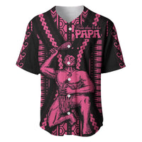 Maori Fathers Day New Zealand Baseball Jersey Aroha Ahau Ki A Koe Papa - Pink LT9 - Wonder Print Shop
