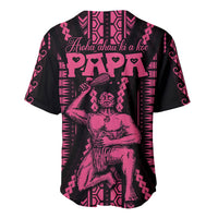 Maori Fathers Day New Zealand Baseball Jersey Aroha Ahau Ki A Koe Papa - Pink LT9 - Wonder Print Shop