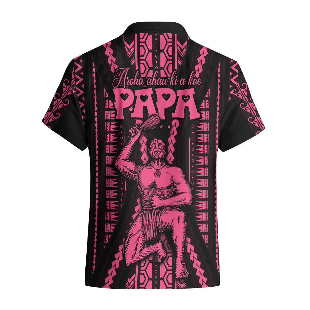 Maori Fathers Day New Zealand Hawaiian Shirt Aroha Ahau Ki A Koe Papa - Pink - Wonder Print Shop