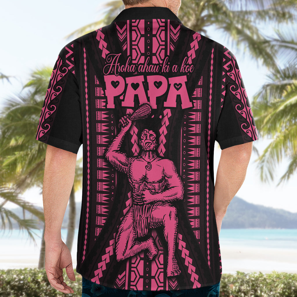Maori Fathers Day New Zealand Hawaiian Shirt Aroha Ahau Ki A Koe Papa - Pink - Wonder Print Shop