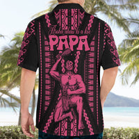 Maori Fathers Day New Zealand Hawaiian Shirt Aroha Ahau Ki A Koe Papa - Pink - Wonder Print Shop