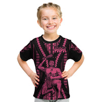 Maori Fathers Day New Zealand Kid T Shirt Aroha Ahau Ki A Koe Papa - Pink - Wonder Print Shop
