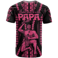 Maori Fathers Day New Zealand T Shirt Aroha Ahau Ki A Koe Papa - Pink - Wonder Print Shop