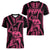Maori Fathers Day New Zealand Women V Neck T Shirt Aroha Ahau Ki A Koe Papa - Pink - Wonder Print Shop