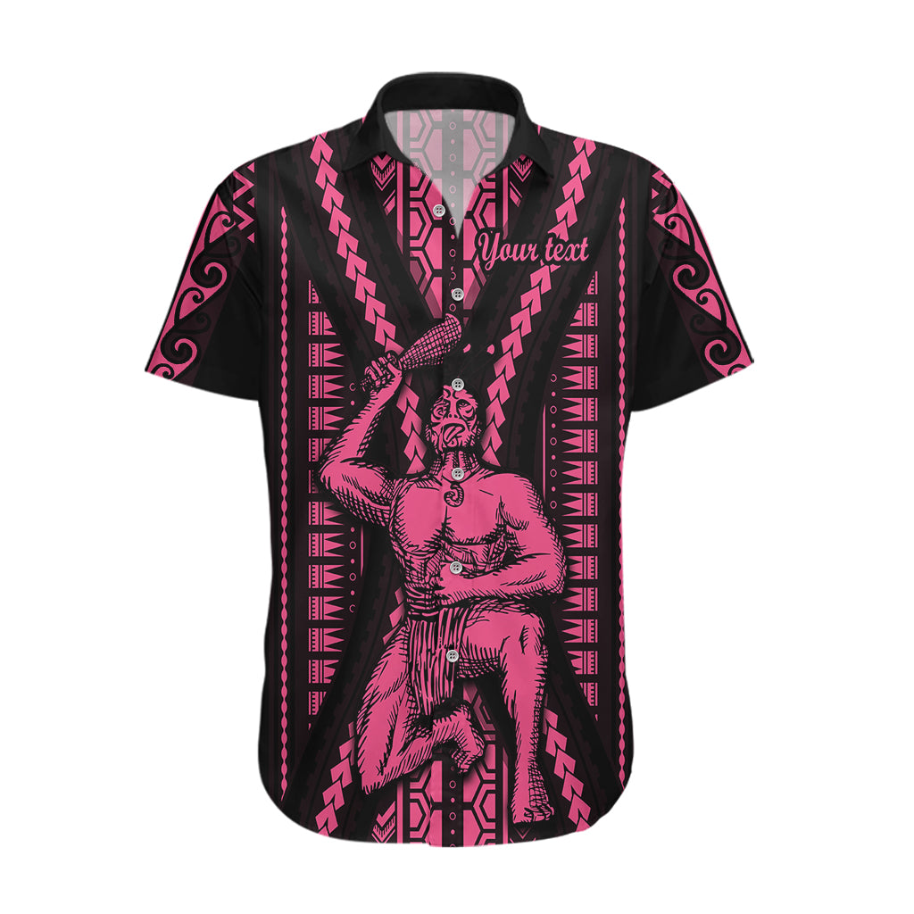 Custom Maori Fathers Day New Zealand Hawaiian Shirt Aroha Ahau Ki A Koe Papa - Pink - Wonder Print Shop