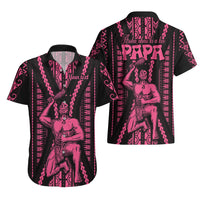 Custom Maori Fathers Day New Zealand Hawaiian Shirt Aroha Ahau Ki A Koe Papa - Pink - Wonder Print Shop