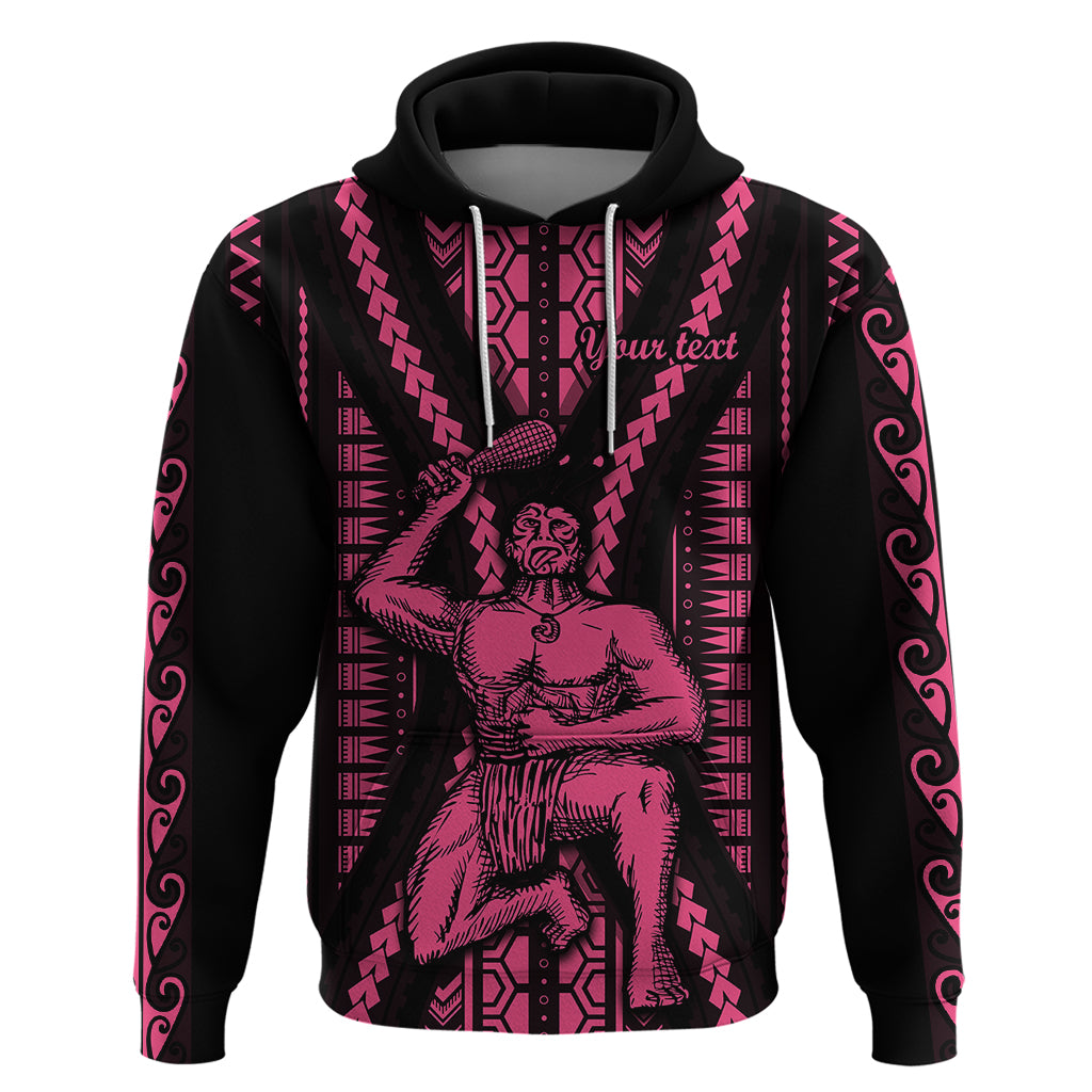 Custom Maori Fathers Day New Zealand Hoodie Aroha Ahau Ki A Koe Papa - Pink - Wonder Print Shop