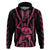 Custom Maori Fathers Day New Zealand Hoodie Aroha Ahau Ki A Koe Papa - Pink - Wonder Print Shop