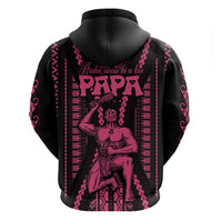 Custom Maori Fathers Day New Zealand Hoodie Aroha Ahau Ki A Koe Papa - Pink - Wonder Print Shop