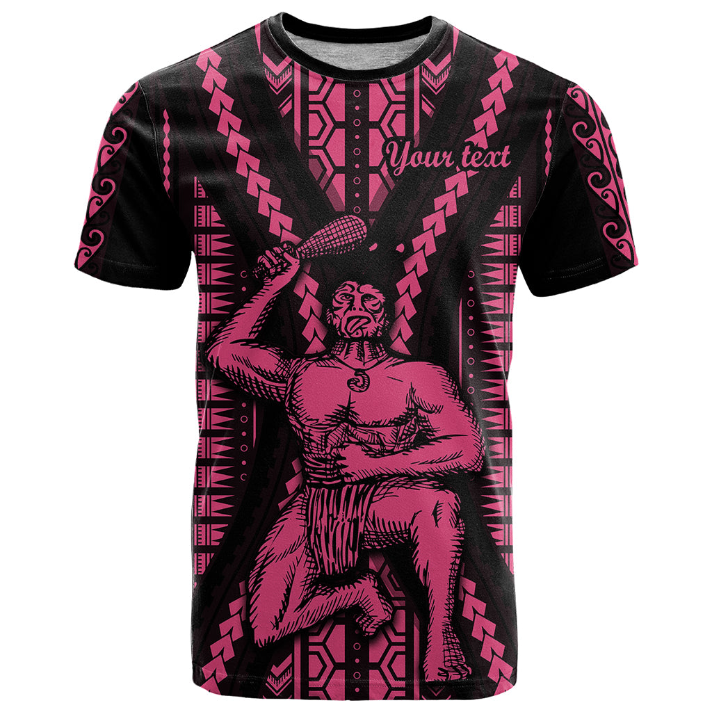 Custom Maori Fathers Day New Zealand T Shirt Aroha Ahau Ki A Koe Papa - Pink - Wonder Print Shop