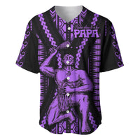 Maori Fathers Day New Zealand Baseball Jersey Aroha Ahau Ki A Koe Papa - Purple LT9 - Wonder Print Shop
