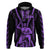 Maori Fathers Day New Zealand Hoodie Aroha Ahau Ki A Koe Papa - Purple - Wonder Print Shop