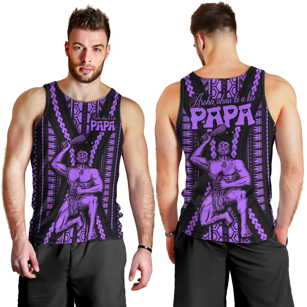maori-fathers-day-new-zealand-men-tank-top-aroha-ahau-ki-a-koe-papa-purple