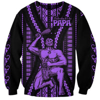 Maori Fathers Day New Zealand Sweatshirt Aroha Ahau Ki A Koe Papa - Purple - Wonder Print Shop