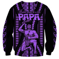 Maori Fathers Day New Zealand Sweatshirt Aroha Ahau Ki A Koe Papa - Purple - Wonder Print Shop