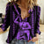 Maori Fathers Day New Zealand Women Casual Shirt Aroha Ahau Ki A Koe Papa - Purple - Wonder Print Shop