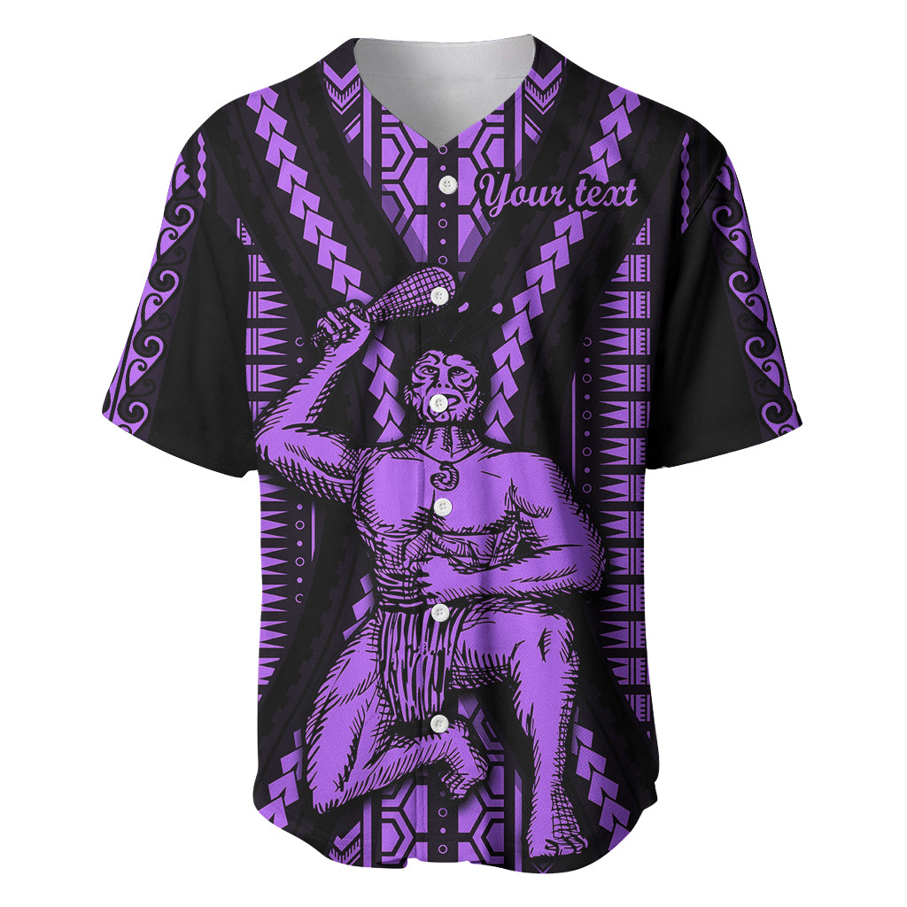 Custom Maori Fathers Day New Zealand Baseball Jersey Aroha Ahau Ki A Koe Papa - Purple LT9 - Wonder Print Shop