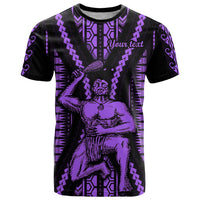 Custom Maori Fathers Day New Zealand T Shirt Aroha Ahau Ki A Koe Papa - Purple - Wonder Print Shop