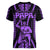 Custom Maori Fathers Day New Zealand Women V Neck T Shirt Aroha Ahau Ki A Koe Papa - Purple - Wonder Print Shop