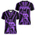 Custom Maori Fathers Day New Zealand Women V Neck T Shirt Aroha Ahau Ki A Koe Papa - Purple - Wonder Print Shop