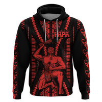 Maori Fathers Day New Zealand Hoodie Aroha Ahau Ki A Koe Papa - Red - Wonder Print Shop