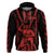 Maori Fathers Day New Zealand Hoodie Aroha Ahau Ki A Koe Papa - Red - Wonder Print Shop