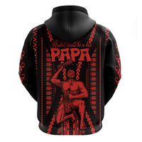Maori Fathers Day New Zealand Hoodie Aroha Ahau Ki A Koe Papa - Red - Wonder Print Shop