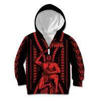 Maori Fathers Day New Zealand Kid Hoodie Aroha Ahau Ki A Koe Papa - Red - Wonder Print Shop