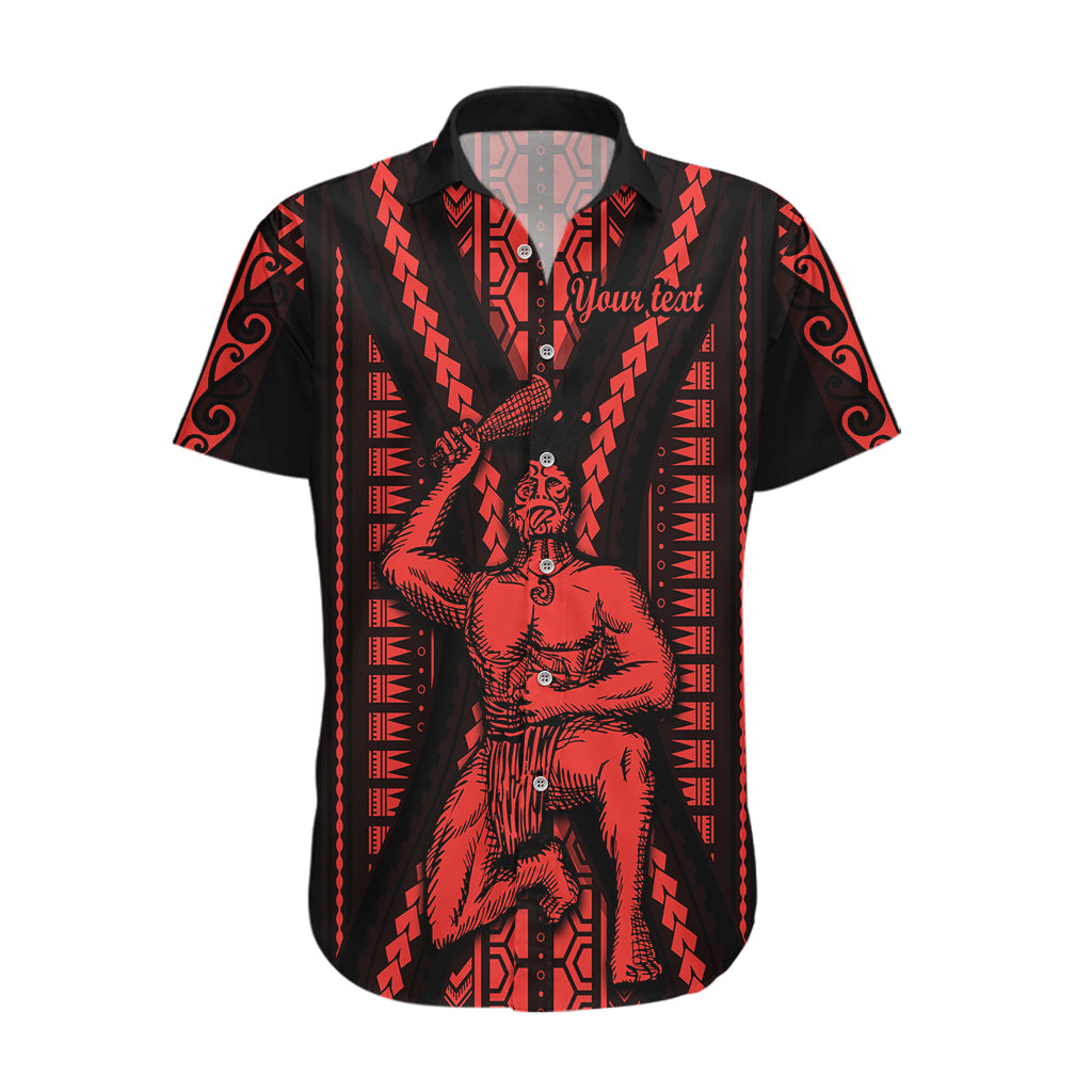 Custom Maori Fathers Day New Zealand Hawaiian Shirt Aroha Ahau Ki A Koe Papa - Red - Wonder Print Shop