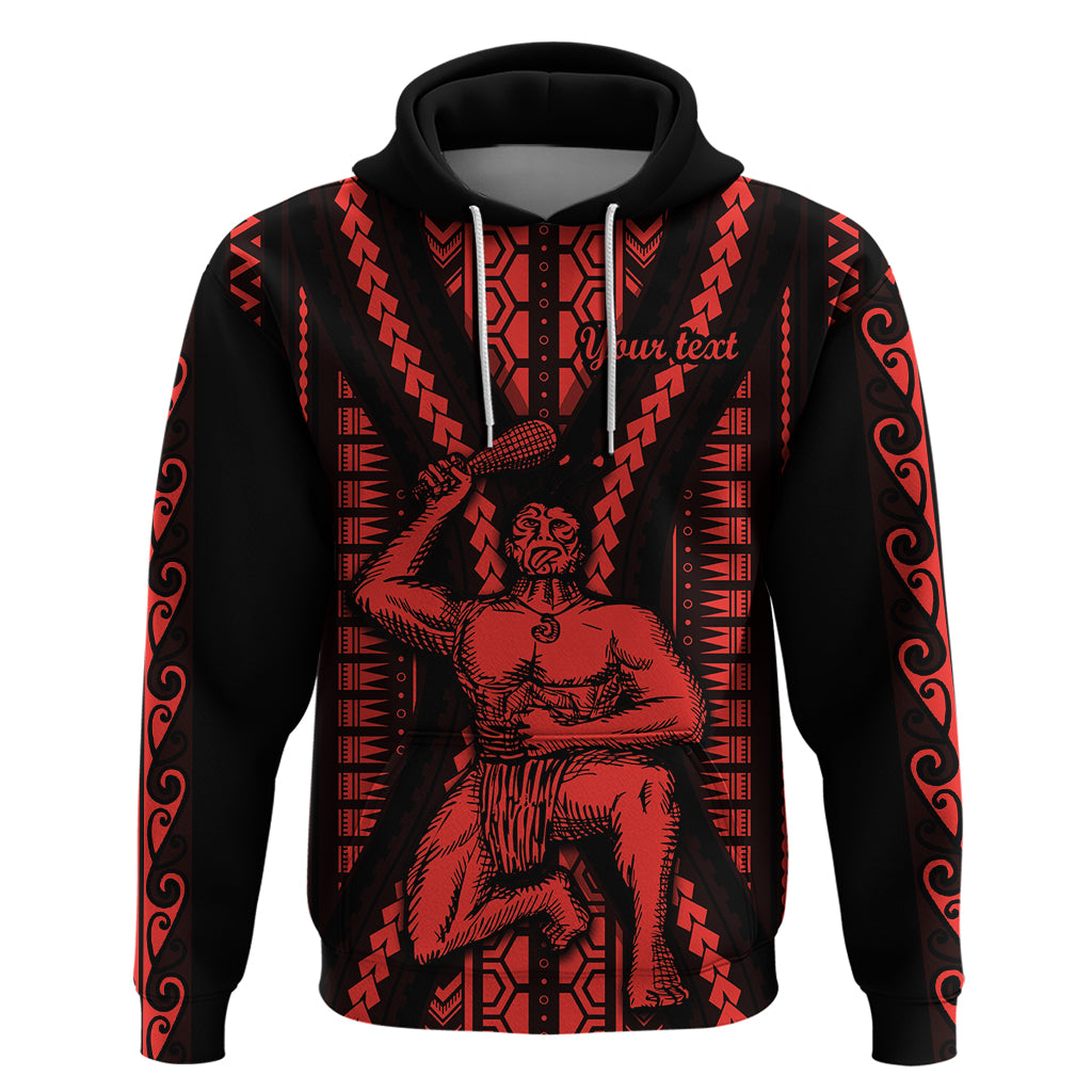 Custom Maori Fathers Day New Zealand Hoodie Aroha Ahau Ki A Koe Papa - Red - Wonder Print Shop