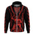 Custom Maori Fathers Day New Zealand Hoodie Aroha Ahau Ki A Koe Papa - Red - Wonder Print Shop