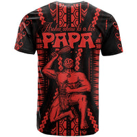 Custom Maori Fathers Day New Zealand T Shirt Aroha Ahau Ki A Koe Papa - Red - Wonder Print Shop